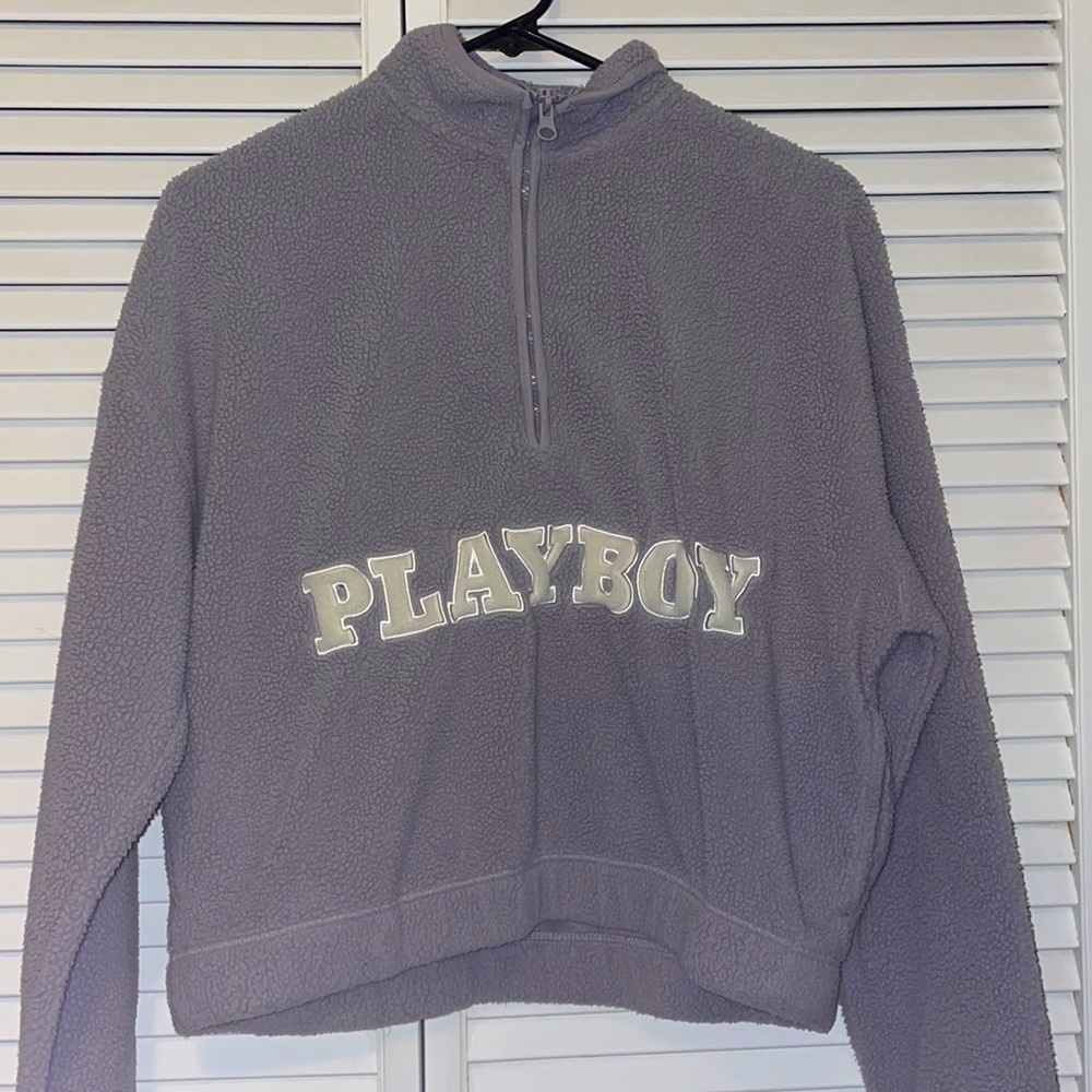 Pacsun playboy womens sherpa sweatshirt
